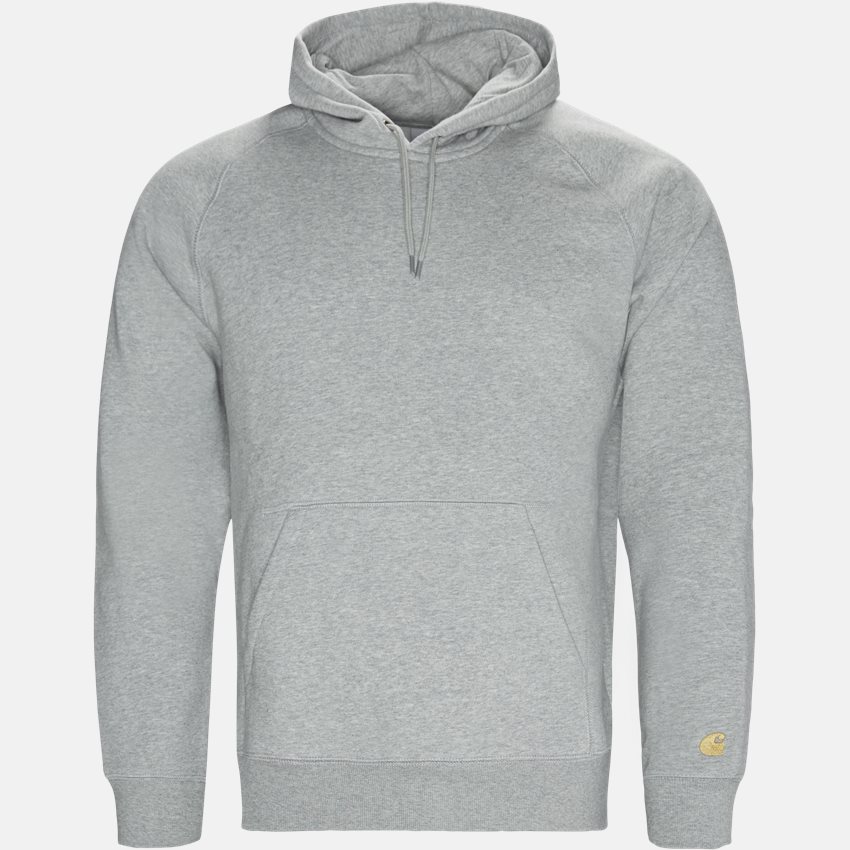 Carhartt WIP Sweatshirts HOODED CHASE. I026384 GREY HTR/GOLD